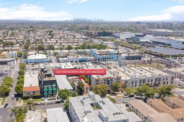 an aerial view of a city
