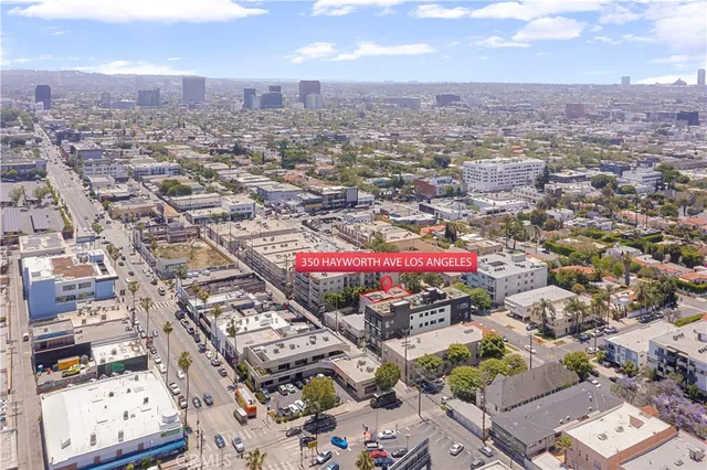 an aerial view of a city