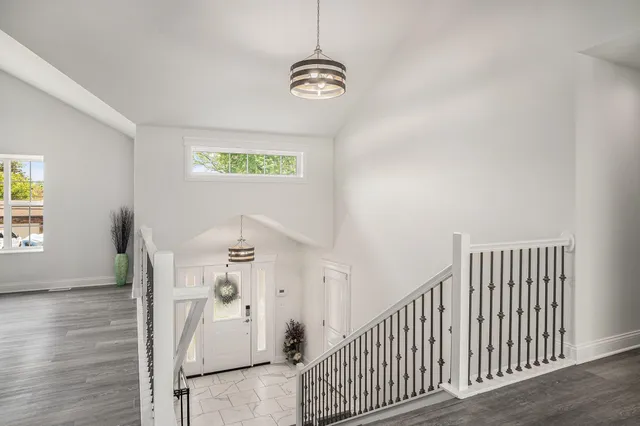 a view of a hallway with entryway