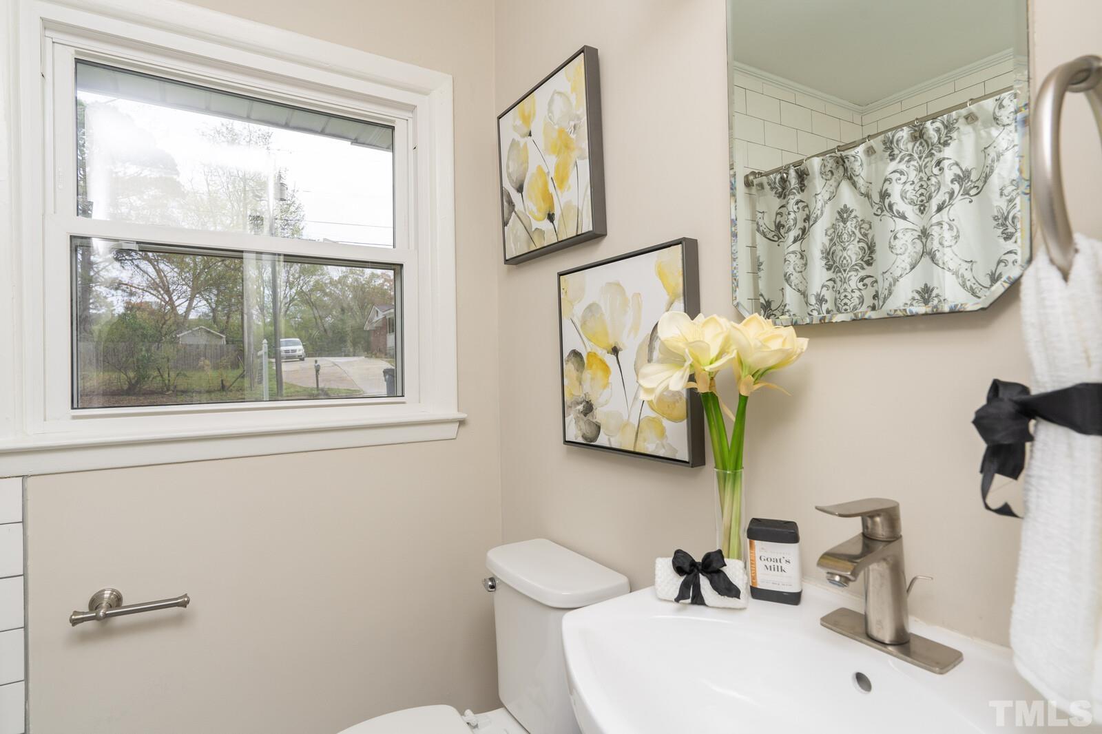 904 Friar Tuck Road Raleigh, NC 27610 - Photo 11 of 13 a bathroom with a toilet sink and mirror