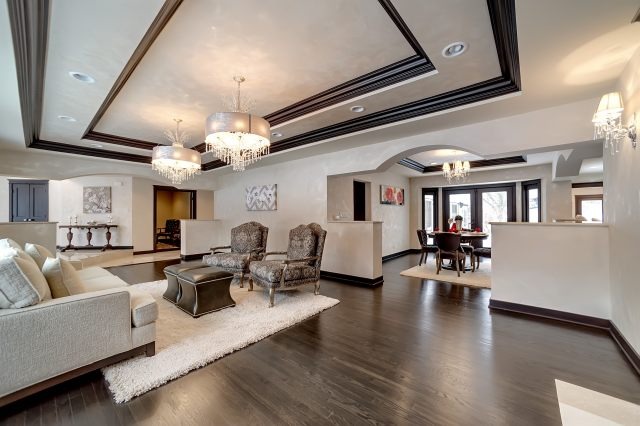 2S611 Arboretum Road Glen Ellyn, IL 60137 - Photo 10 of 25 a living room with fireplace furniture and a wooden floor