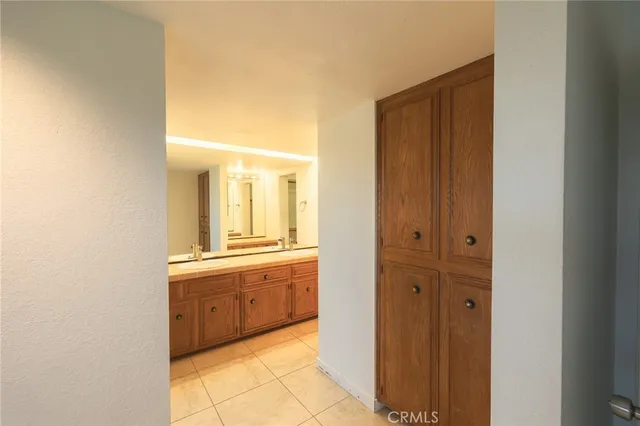 a view of hallway with shower