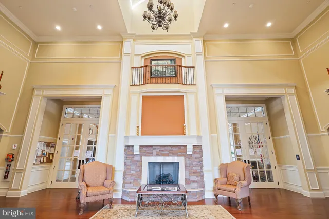 a view of a living room and dining room
