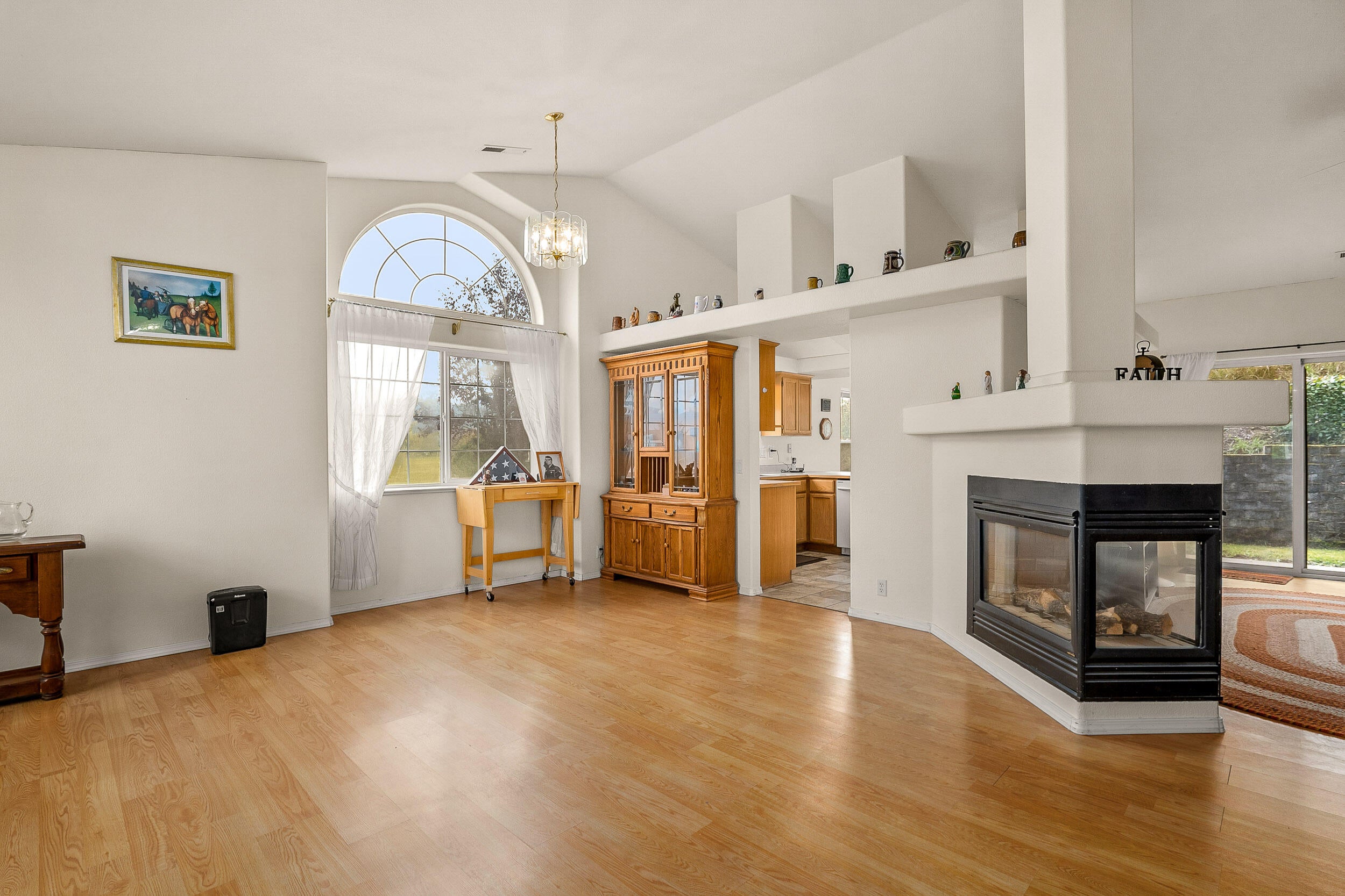 with gas fireplace