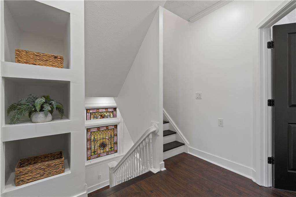 1105 Portland Street Pittsburgh, PA 15206 - Photo 35 of 48 a view of entryway with stairs and wooden floor