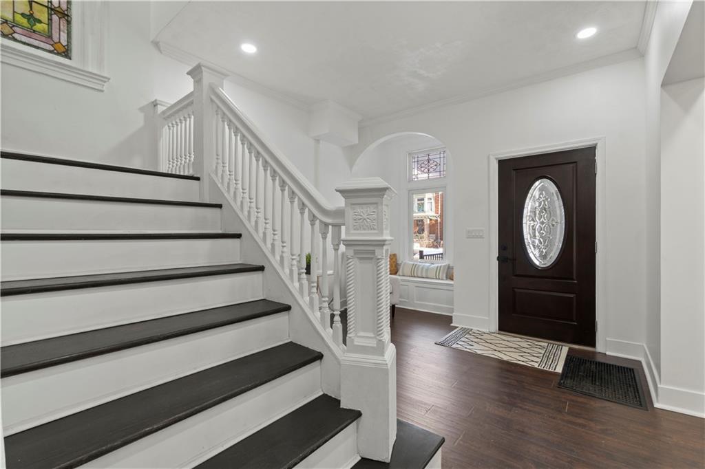 1105 Portland Street Pittsburgh, PA 15206 - Photo 5 of 48 a view of entryway with wooden floor