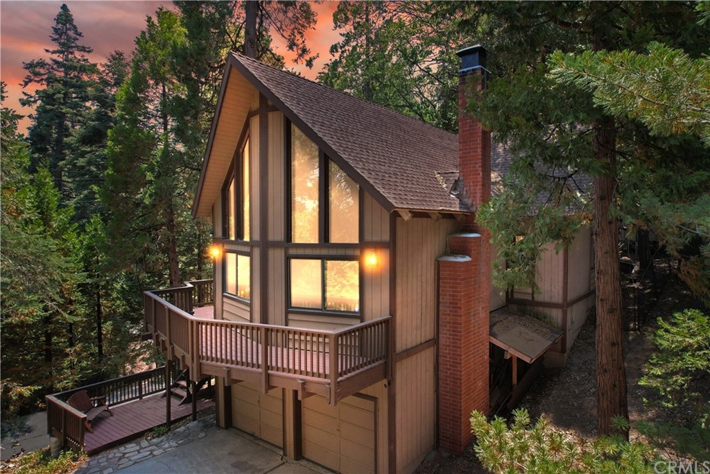 330 Terrace Road Lake Arrowhead, CA 92352 - Photo 1 of 1 aerial view of a house with a yard and potted plants