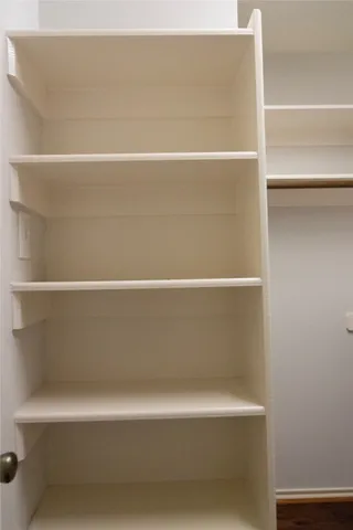 a close view of closet