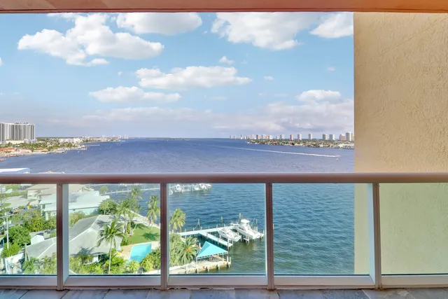 a view of ocean from a balcony