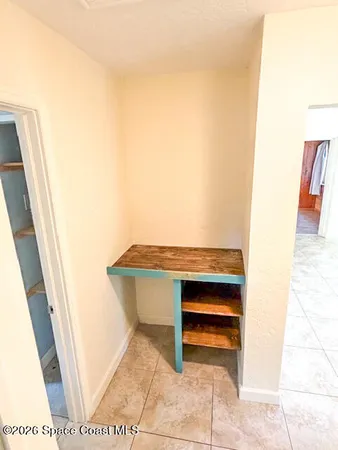 an empty room with a window