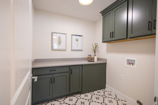 209 North 1140 West Mapleton, UT 84664 - Photo 14 of 21 Laundry room with hookup for a washing machine and cabinet space