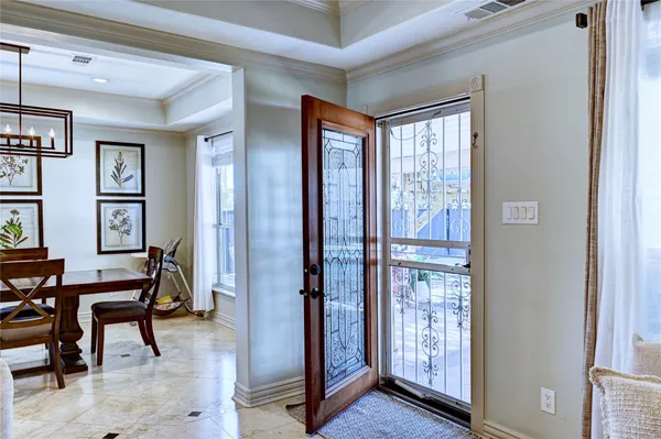 a view of a livingroom with furniture and window