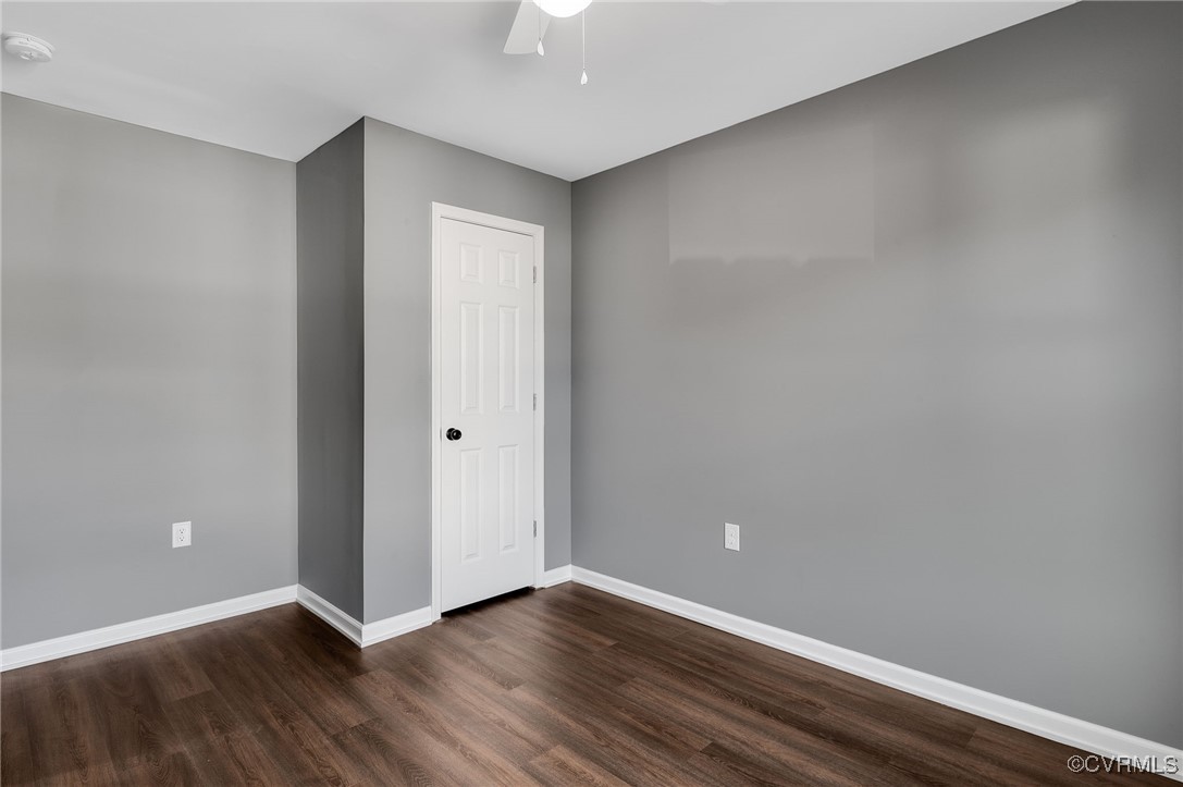 4436 Angus Road Richmond, VA 23234 - Photo 24 of 24 Unfurnished bedroom with ceiling fan, dark hardwoo