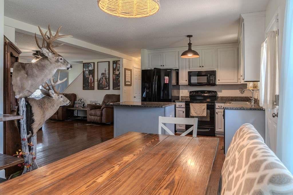 957 Bethlehem Road Rockmart, GA 30153 - Photo 15 of 33 a living room with stainless steel appliances furniture a chandelier and a kitchen view