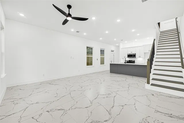 a view of kitchen and microwave