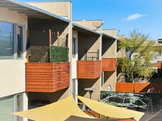 a view of a house with a street