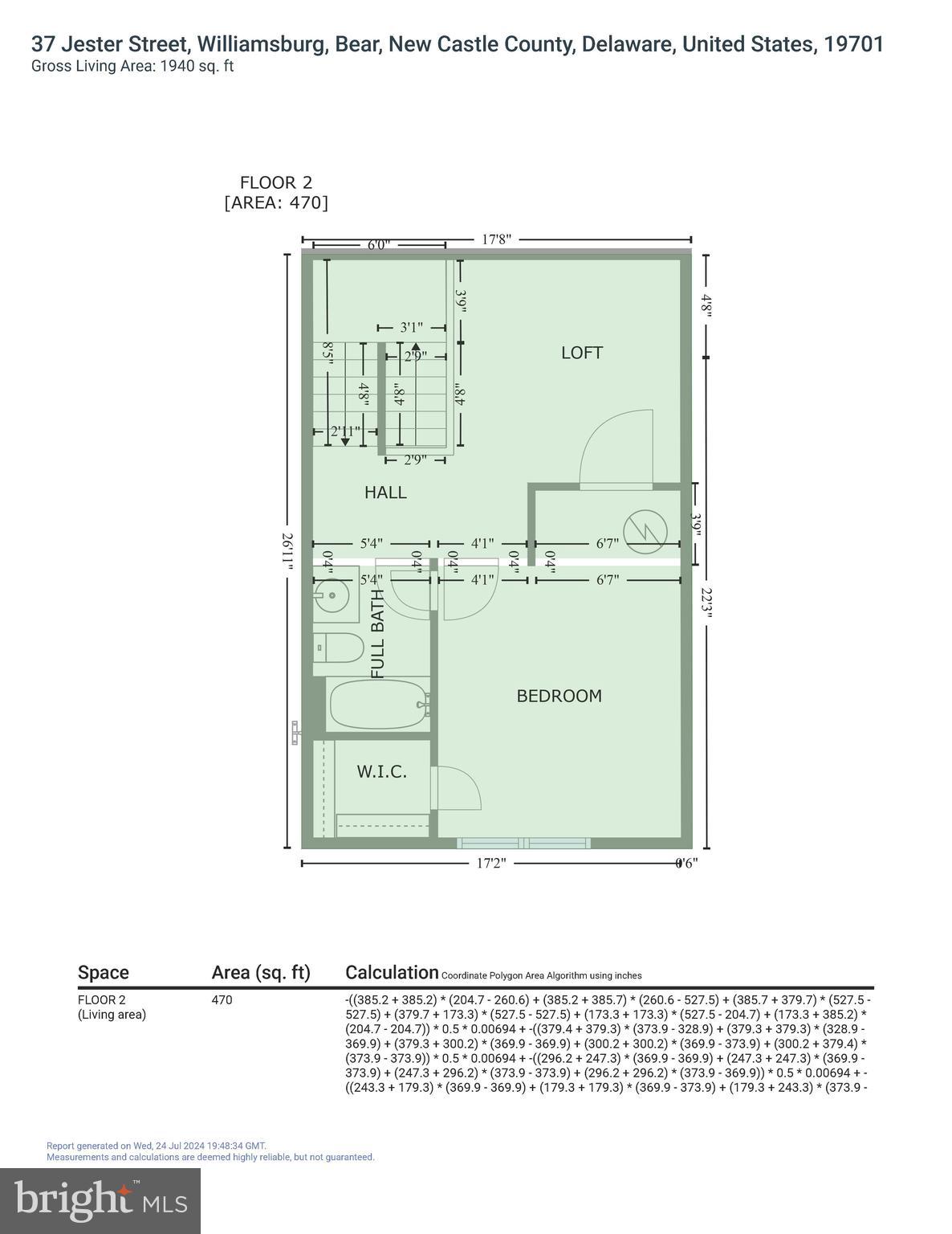 37 Jester Street Bear, DE 19701 - Photo 54 of 55 Upper Level Floor Plan
