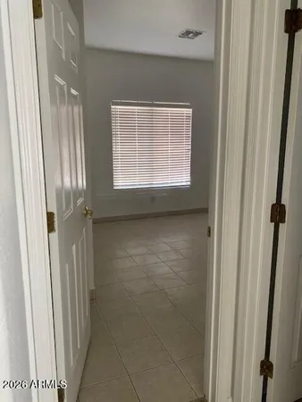 an empty room with a window