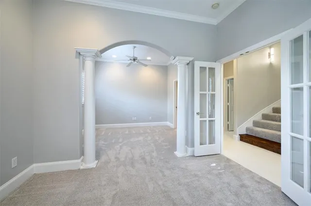 an empty room with a window