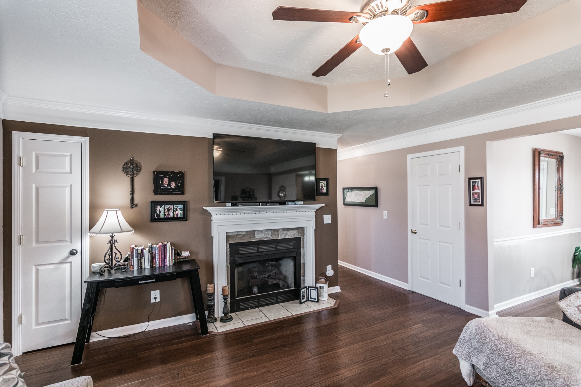 166 Switchboard Road Portland, TN 37148 - Photo 4 of 49 a living room with furniture fireplace and flat screen tv