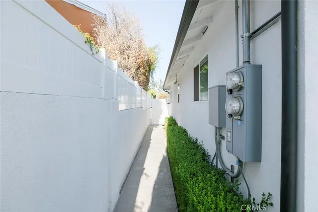a view of a backyard with a garden