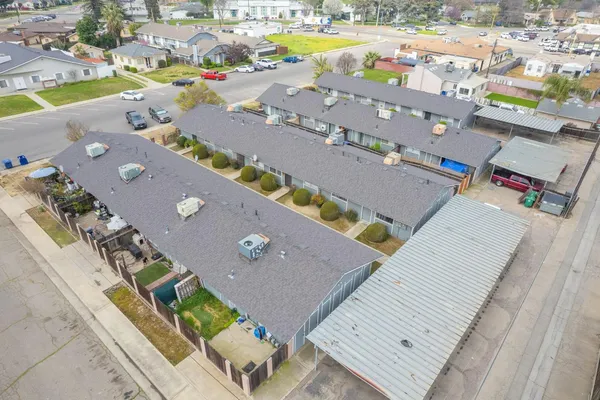 an aerial view of a city