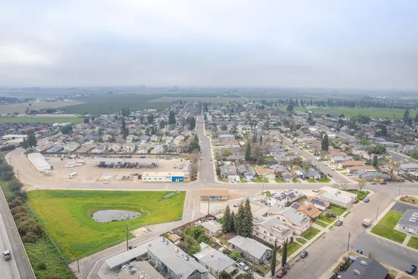 an aerial view of a city with lots of residential buildings