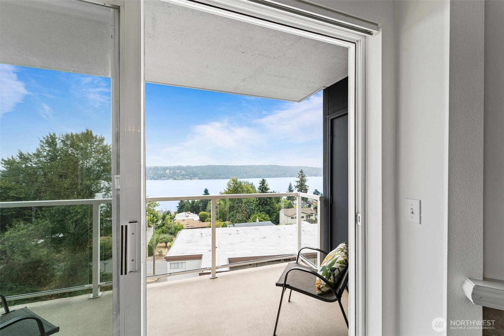 15020 Bothell Way Northeast, Unit 502 Lake Forest Park, WA 98155 - Photo 14 of 30 a view of a balcony with chairs and front door