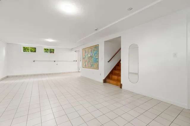 a view of a room with white walls