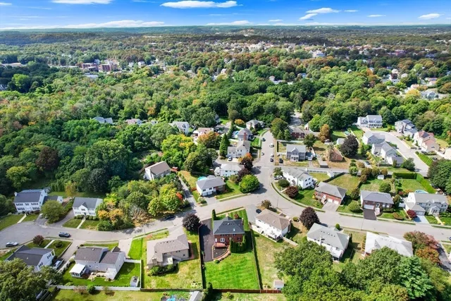 an aerial view of multiple house