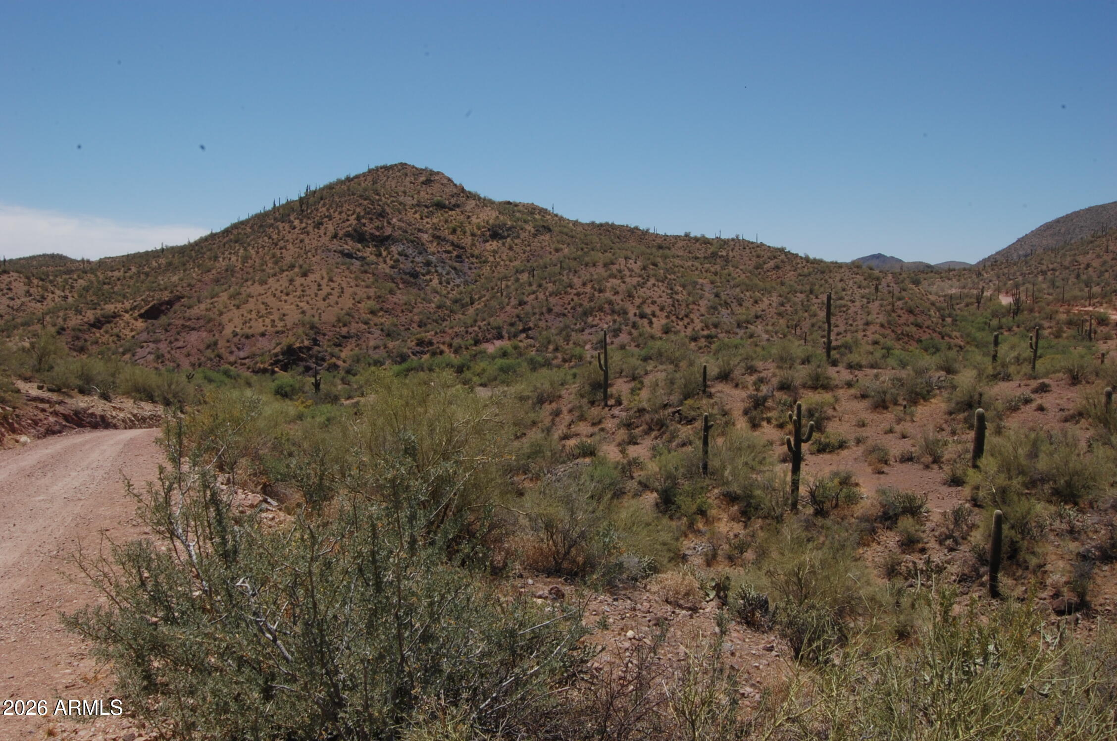 37700 Cow Creek Road, Unit 54 Morristown, AZ 85342 - Photo 37 of 42 a view of a mountain in the distance in a field