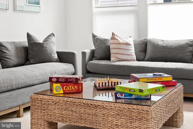 a living room with furniture and a couch