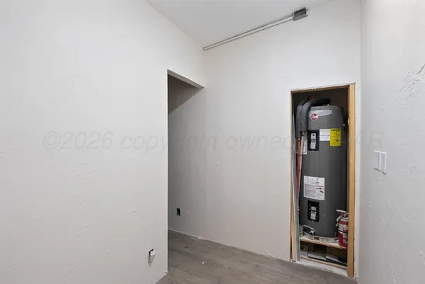 a view of a garage