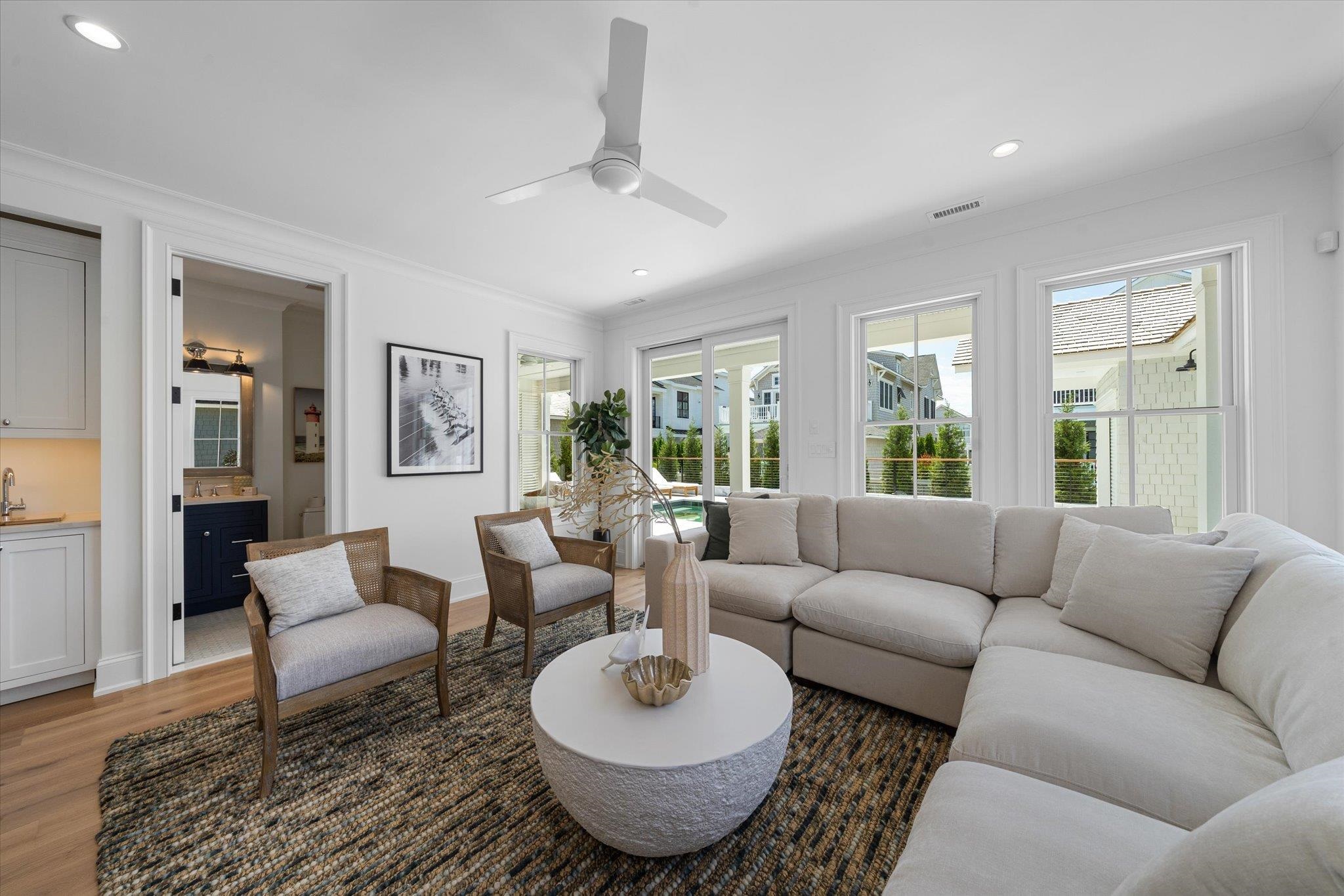 155 112th Stone Harbor, NJ 08247 - Photo 31 of 49 a living room with furniture and a large window