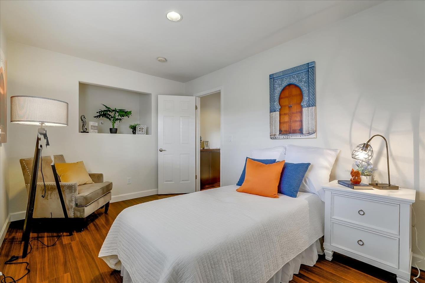 5803 Killarney Circle San Jose, CA 95138 - Photo 35 of 57 a bedroom with bed and wooden floor