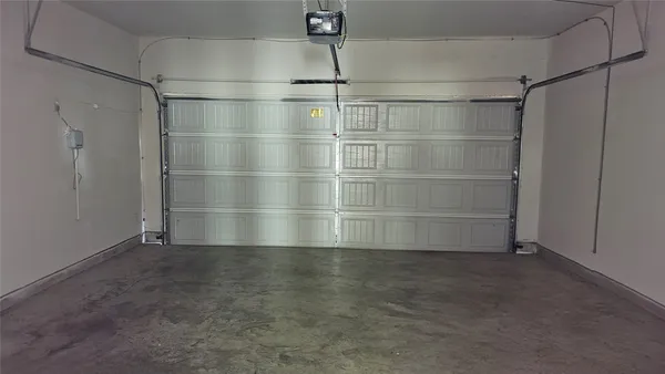 a view of empty room with empty racks