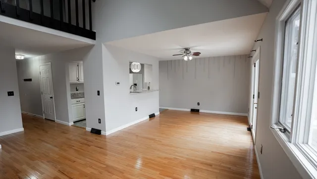 a view of a livingroom with an empty space