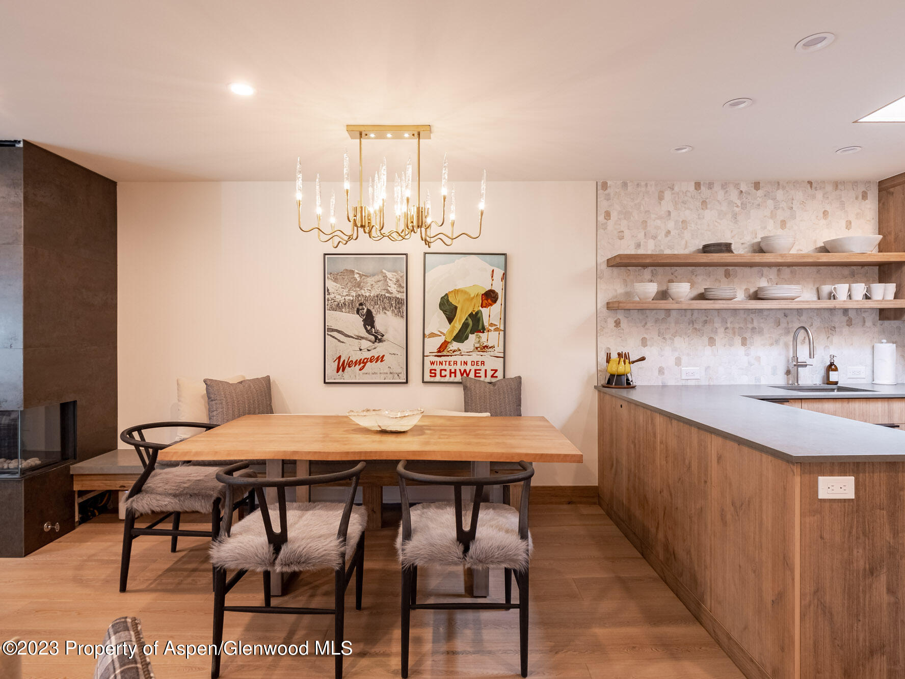 205 East Durant Avenue, Unit 3J Aspen, CO 81611 - Photo 1 of 18 a view of a dining room with furniture