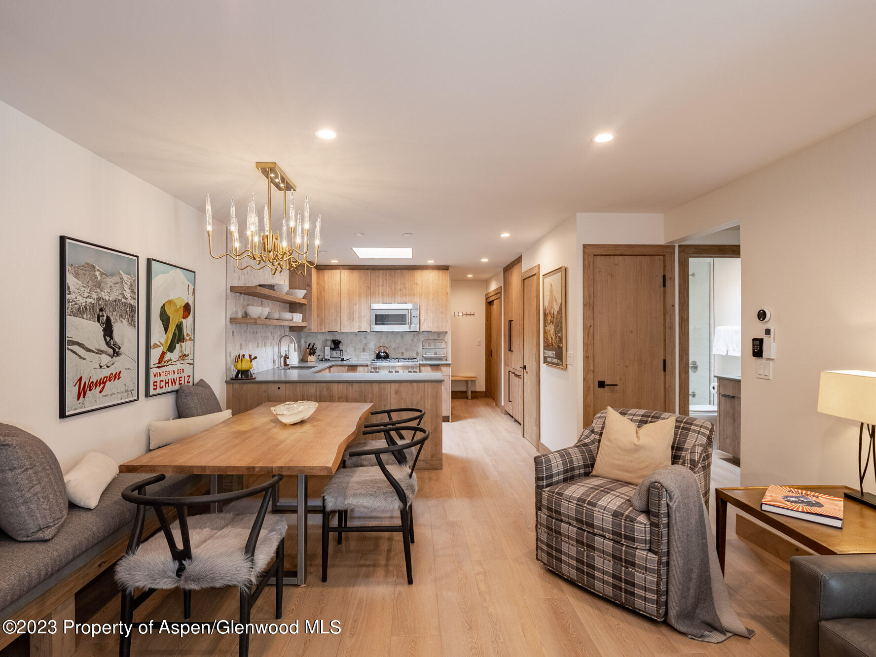 205 East Durant Avenue, Unit 3J Aspen, CO 81611 - Photo 6 of 18 a view of a dining room with furniture