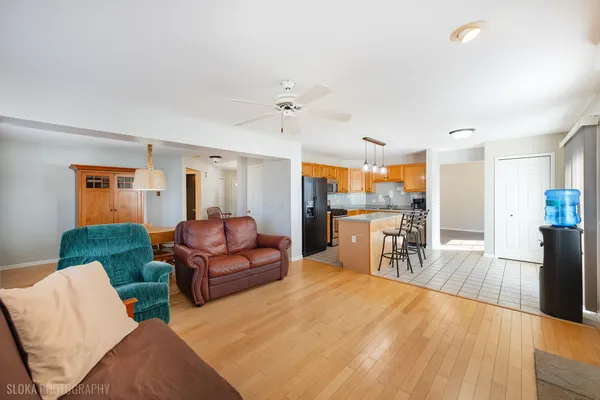 a view of a street with a building