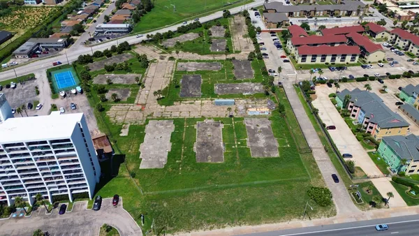 an aerial view of swimming pool