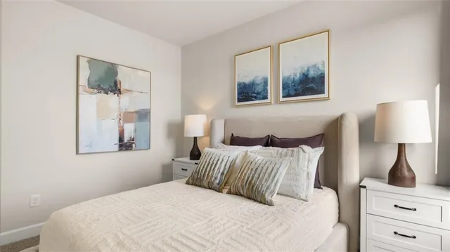 a view of living room with a large window