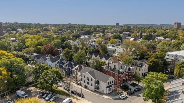 an aerial view of multiple house
