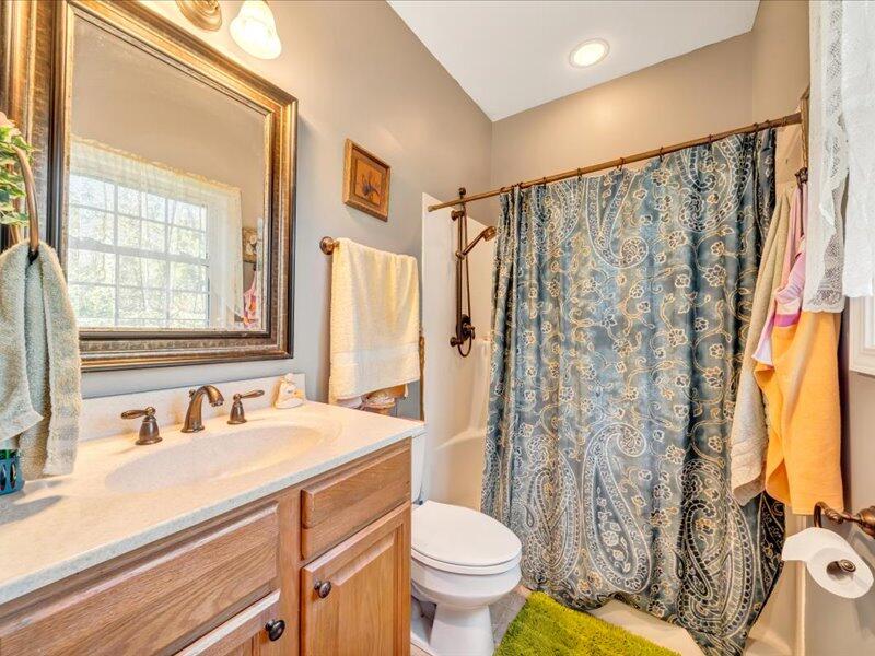 860 Holland Road Callaway, VA 24067 - Photo 22 of 30 a bathroom with a sink toilet and shower