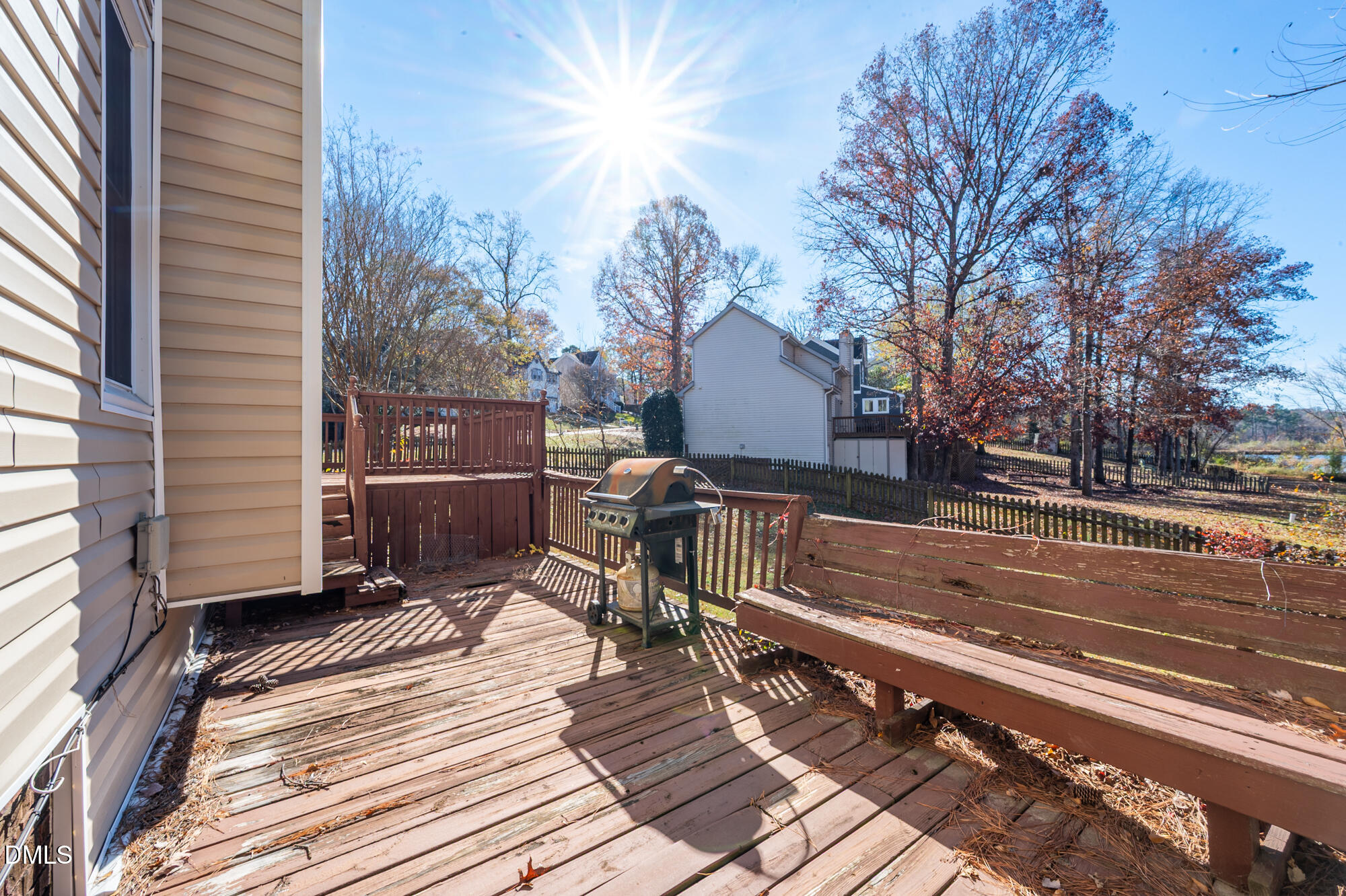 701 Thistlegate Trail Raleigh, NC 27610 - Photo 40 of 53 a view of a terrace with trees