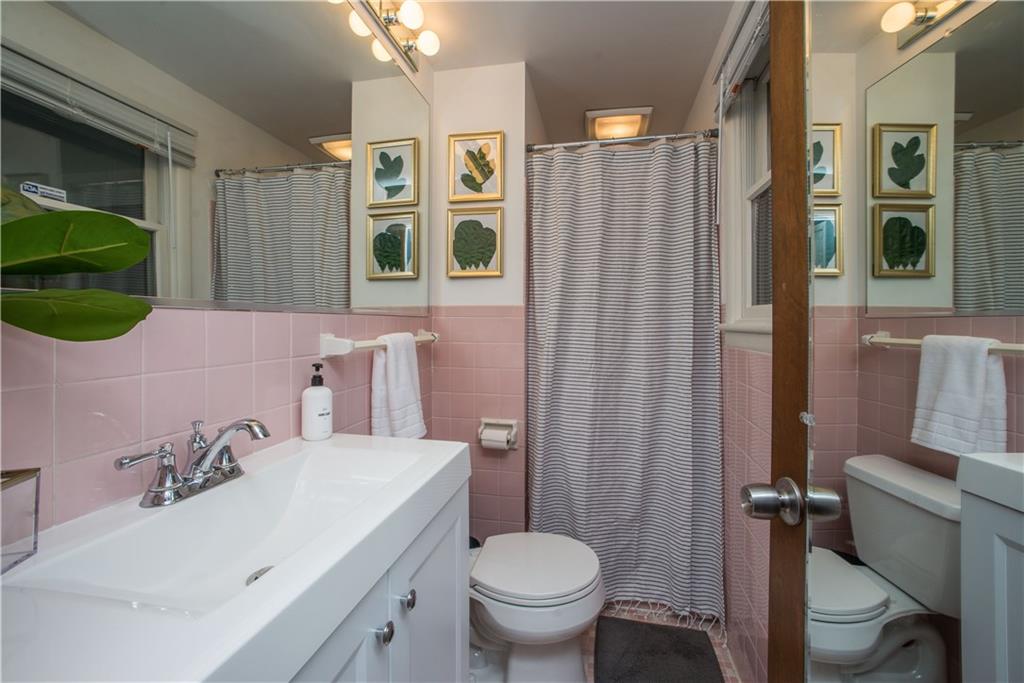 23 Stancey Road Pittsburgh, PA 15220 - Photo 15 of 25 Gorgeous retro tile pairs perfectly with brand new vanity & commode.