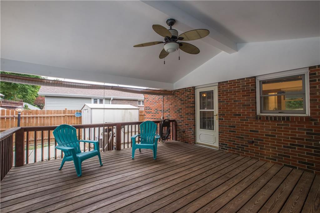 23 Stancey Road Pittsburgh, PA 15220 - Photo 23 of 25 Amazing covered back deck with ceiling fan!