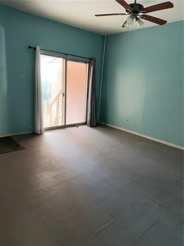 an empty room with a window