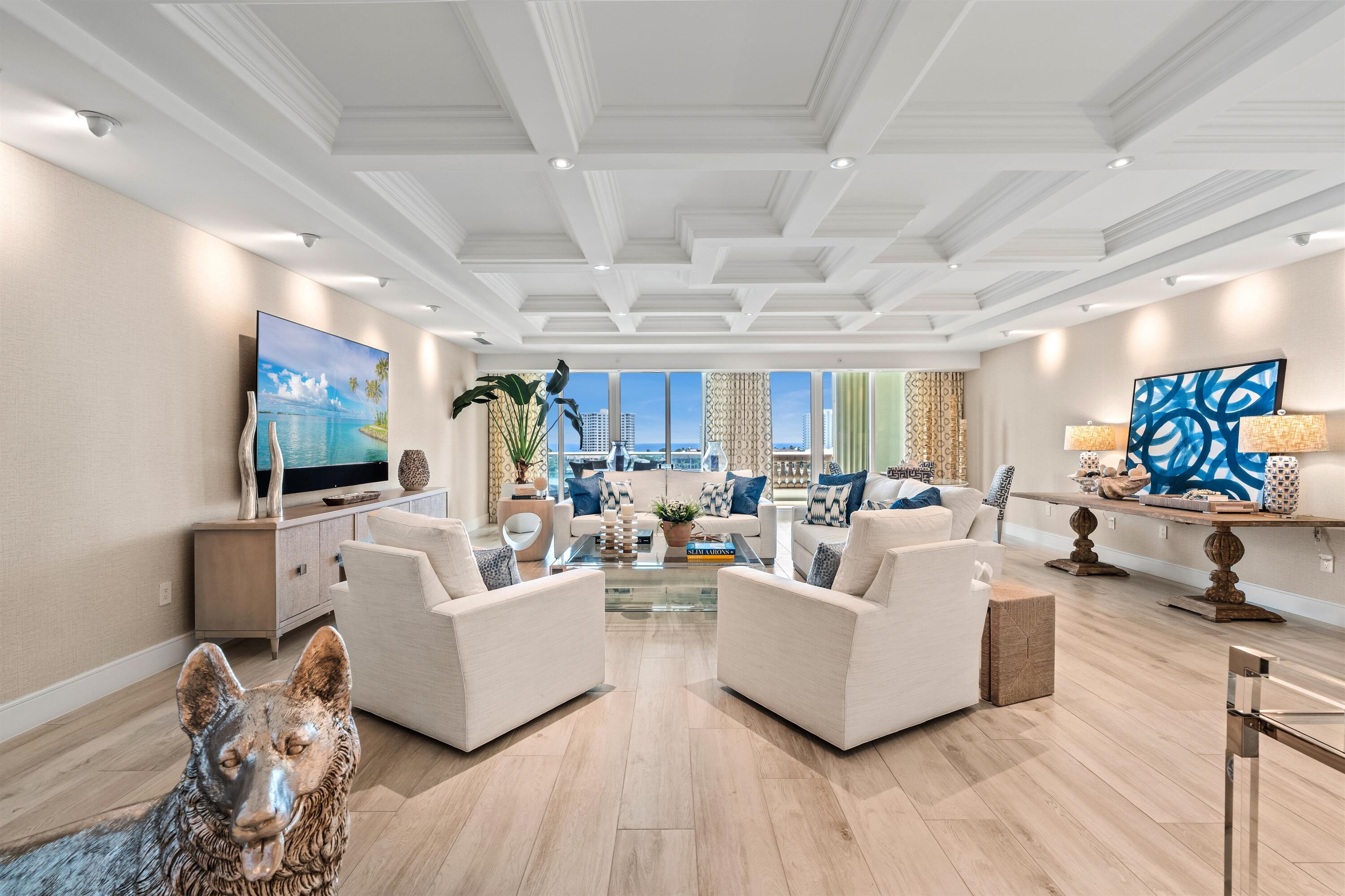 500 Southeast 5th Avenue, Unit 701S Boca Raton, FL 33432 - Photo 4 of 41 WATERFRONT LIVING ROOM