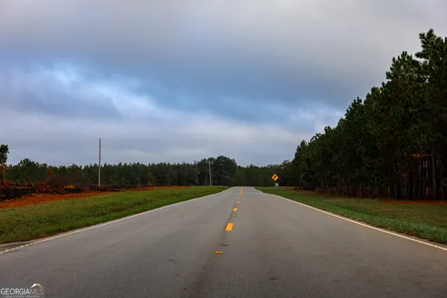 a view of a lake with a city